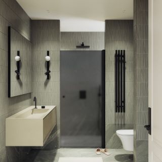 Душевая дверь MaybahGlass MGD-807-6 80см чёрный